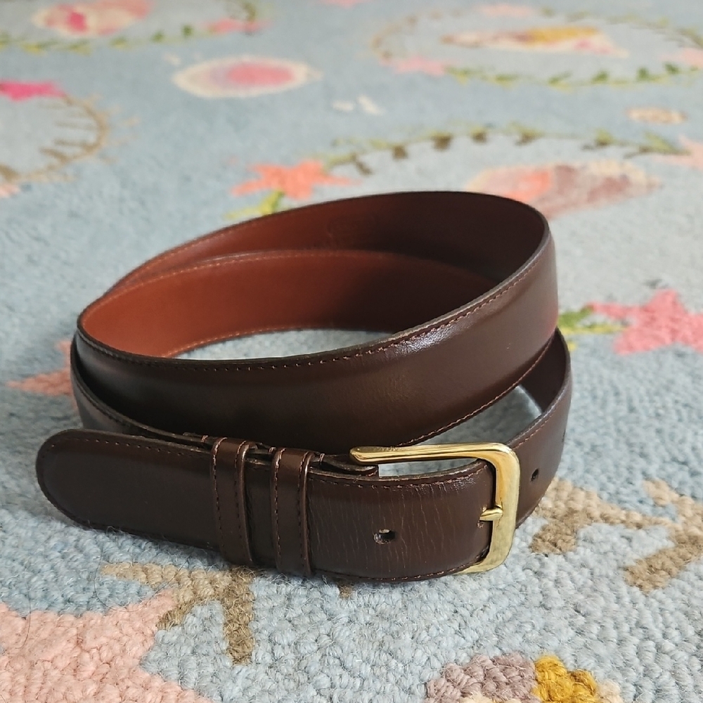 Coach 5800 Dark Brown Men's Leather Belt - 36"